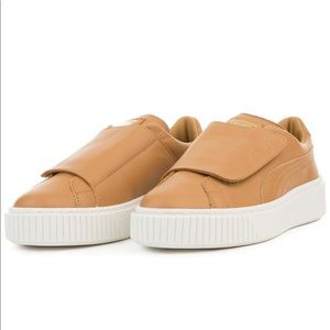 Puma basket platform leather sneakers